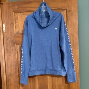 Under Armour Heathered Blue Cowl Neck Pullover Swearshirt